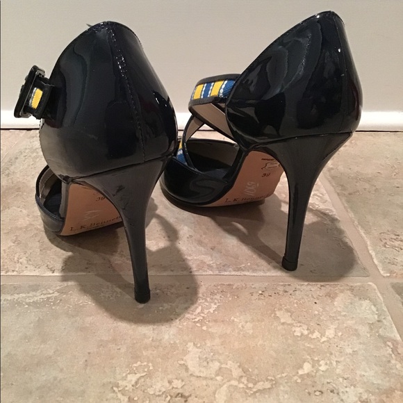 Laura Bailey for LK Bennett Patent/Canvas Pump 8.5 - Picture 4 of 13